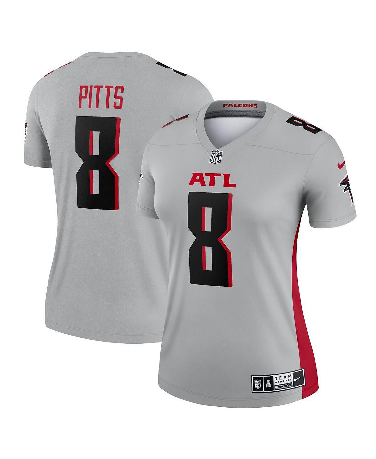 цена Женская серая майка Atlanta Falcons Inverted Legend Kyle Pitts Nike, серый