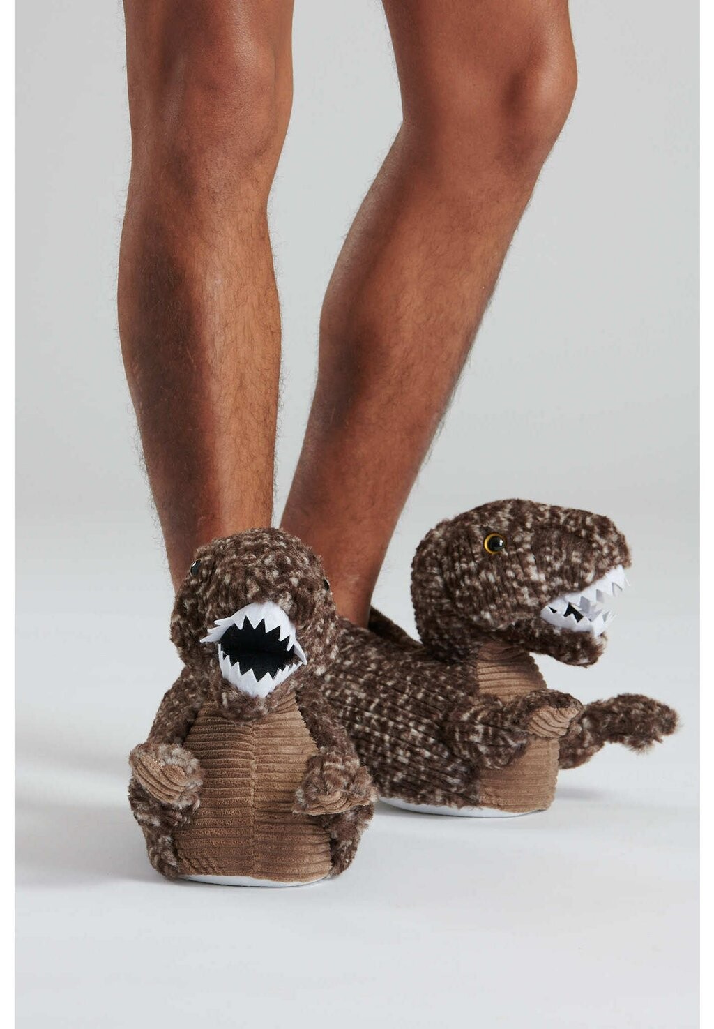 

Тапочки Unisex Novelty T-Rex Loungeable, коричневый