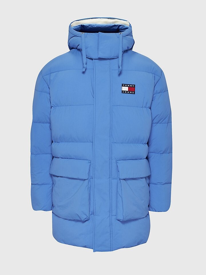 

однотонная парка с капюшоном Tommy Jeans