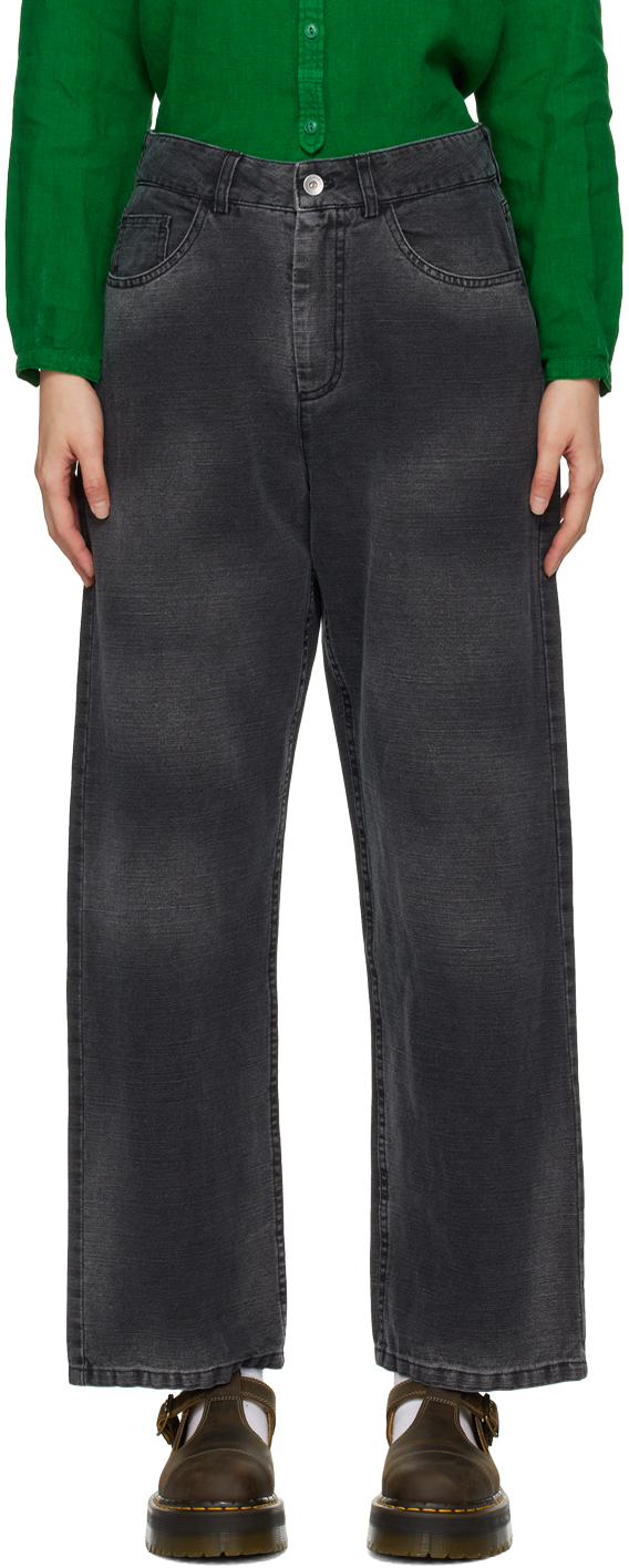Черные серебряные джинсы Ymc