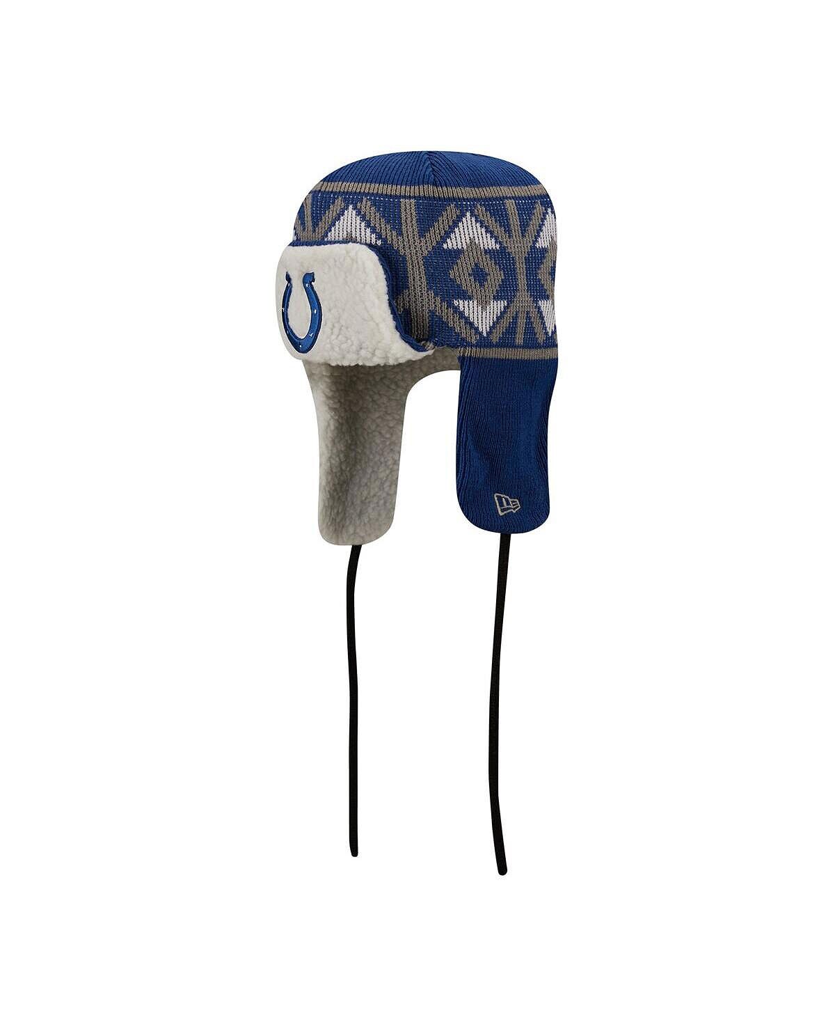 

Мужская вязаная шапка-траппер Royal Indianapolis Colts New Era