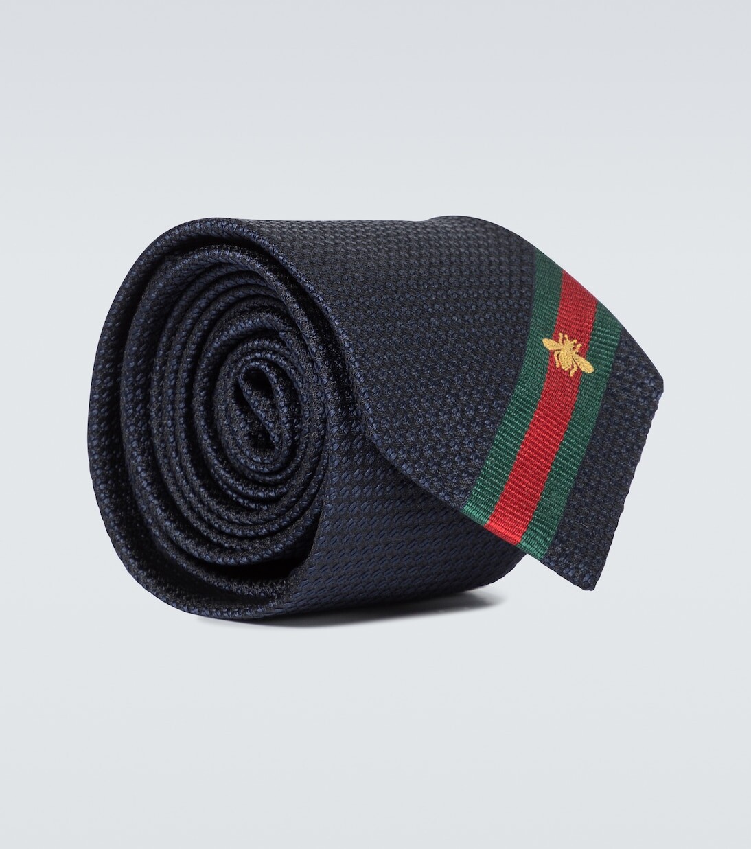 

Шелковый галстук с пчелиной паутинкой Gucci, синий