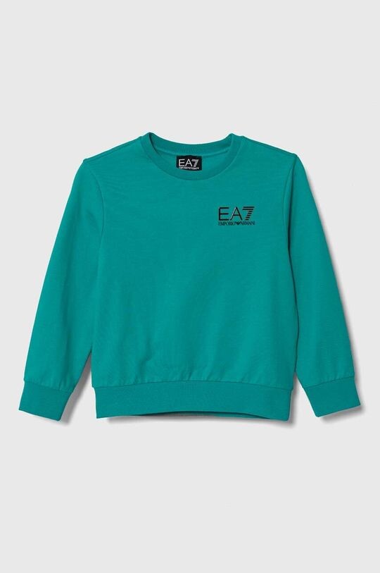 

EA7 Emporio Armani Детская хлопковая толстовка, зеленый