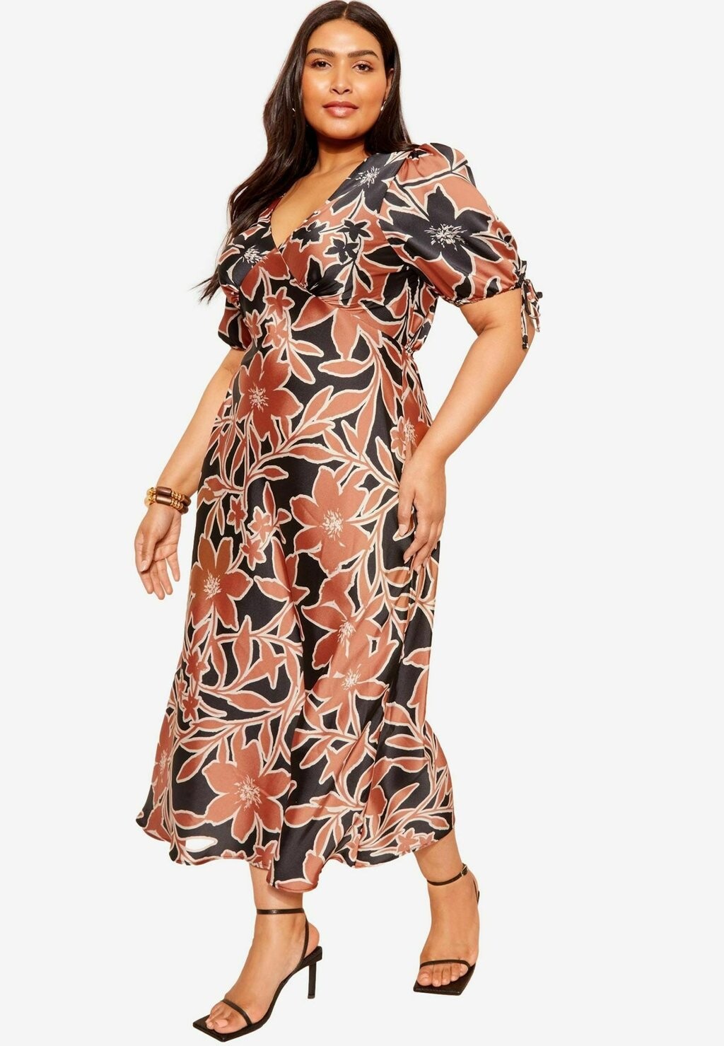 

Дневное платье PRINTED MIDI REGULAR FIT Curves Like These, черный