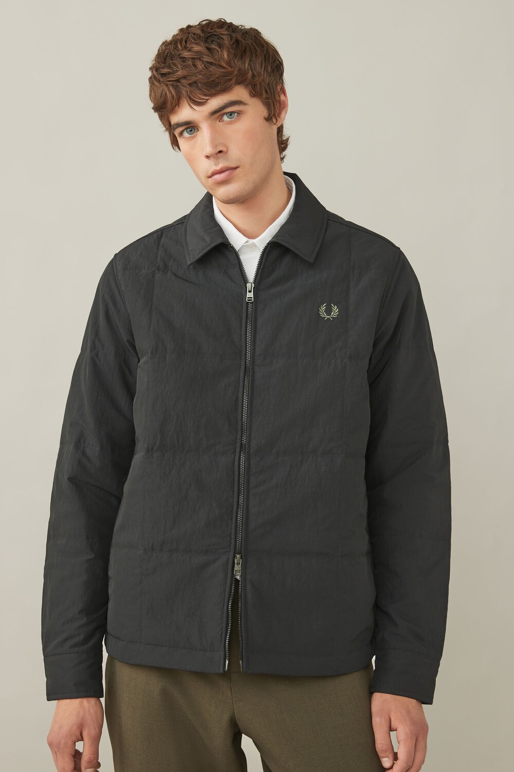 

Стеганая верхняя рубашка Fred Perry, черный