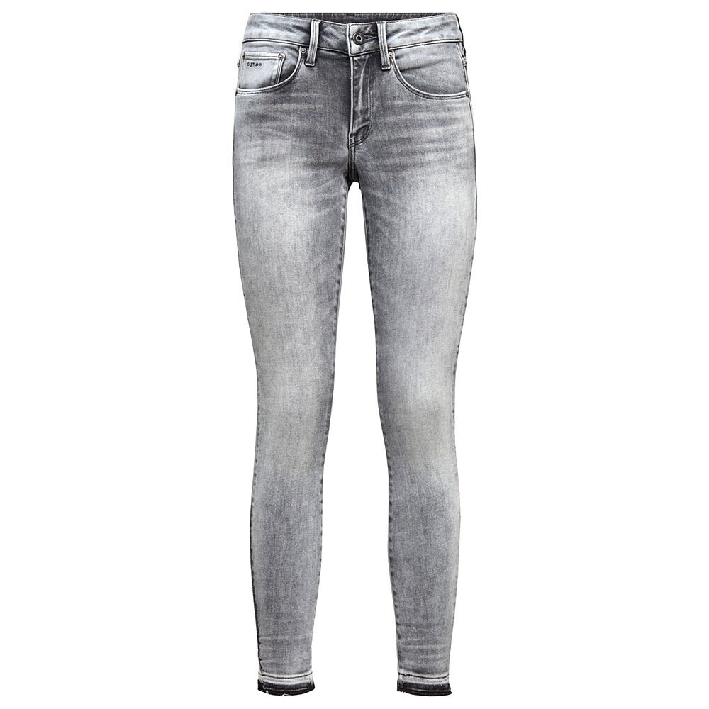 

Джинсы G-Star 3301 Mid Waist Skinny Ripped Ankle, серый