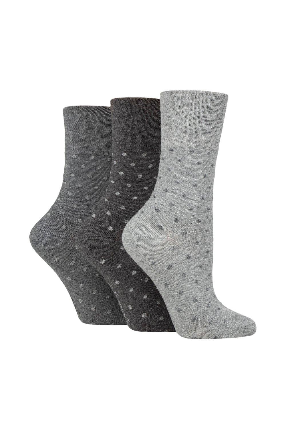 

3 пары носков с рисунком и полосками SOCKSHOP Gentle Grip, коричневый