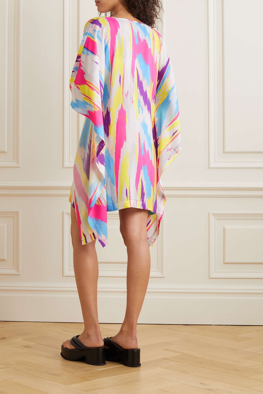 

MISSONI атласный кафтан с принтом Mare, синий