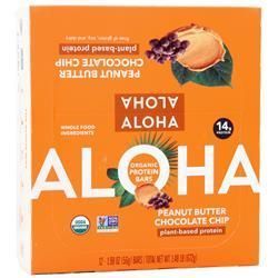 Aloha Bay Органический Протеиновый Батончик - Шоколадная Крошка с Арахисовым Маслом на Растительной Основе 12 батончиков