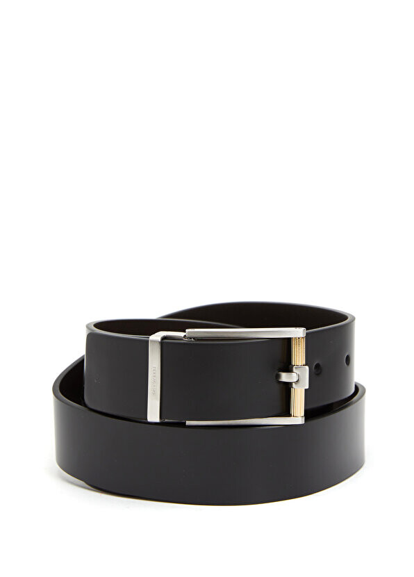 

Черный мужской кожаный ремень Ferragamo