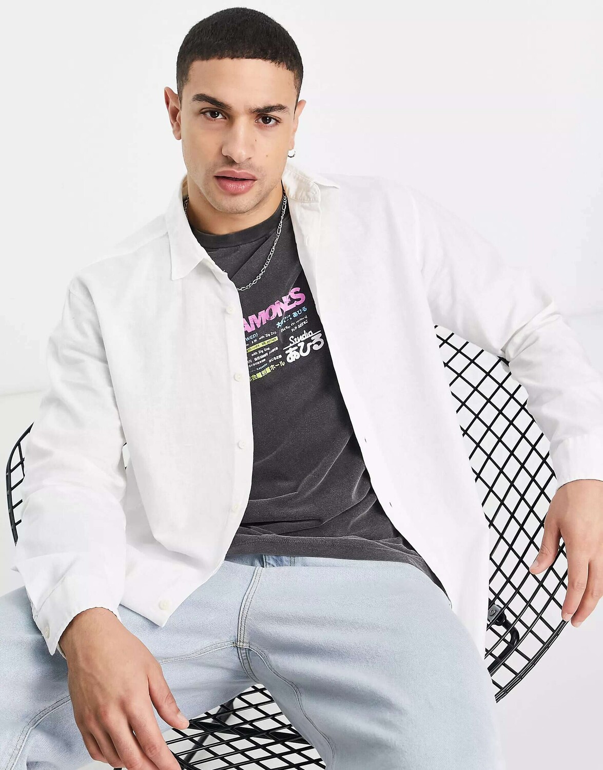 

Белая рубашка Pull&Bear