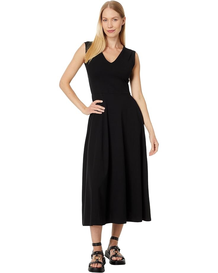 

Платье PACT Fit & Flare Cap Sleeve Midi, черный