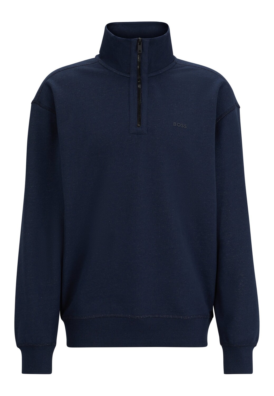 

Толстовка BOSS ZEGLITCHSTITCH Oversize Fit, темно-синий