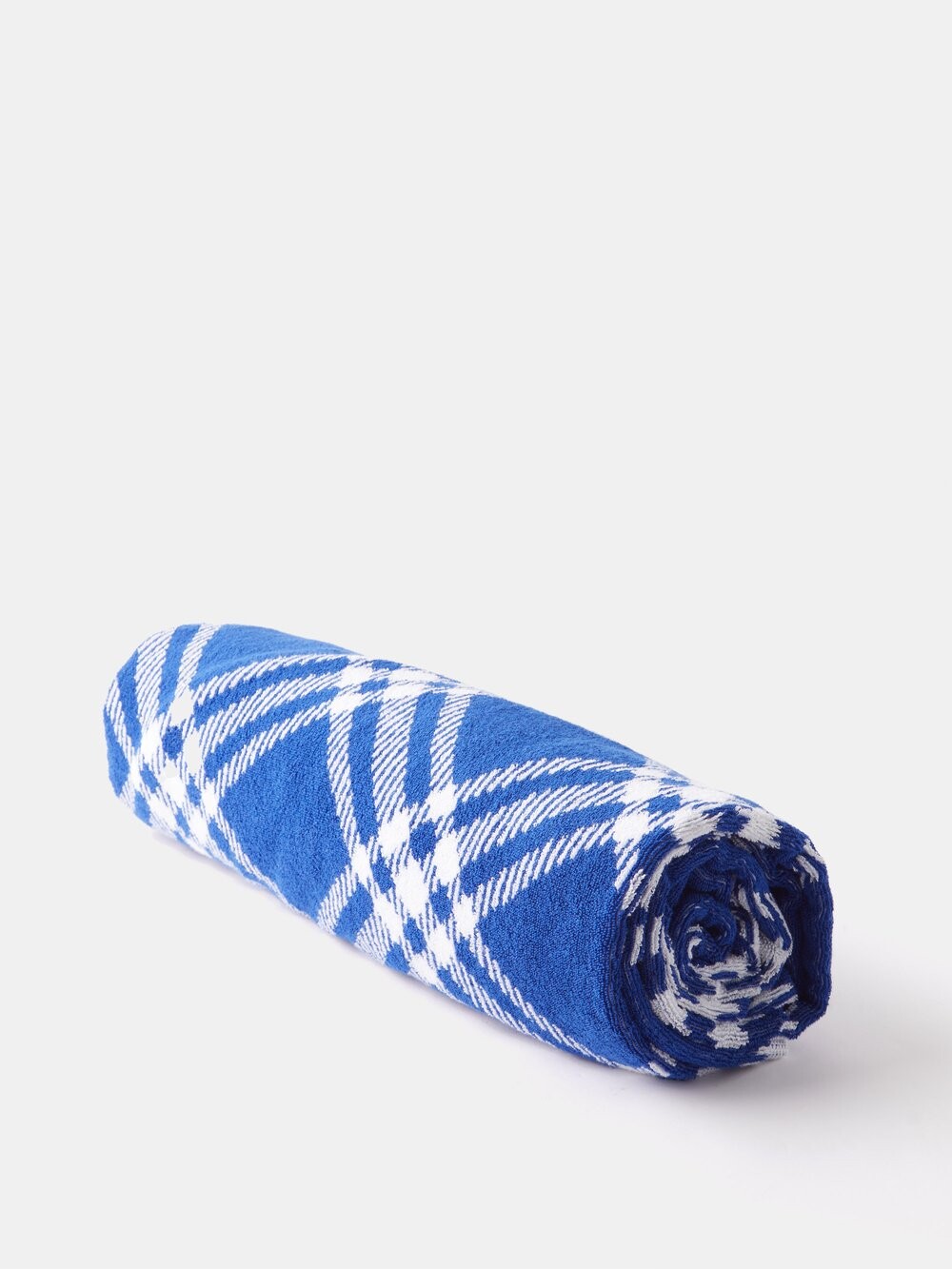 

Полотенце из хлопково-махровой ткани в клетку Burberry, синий