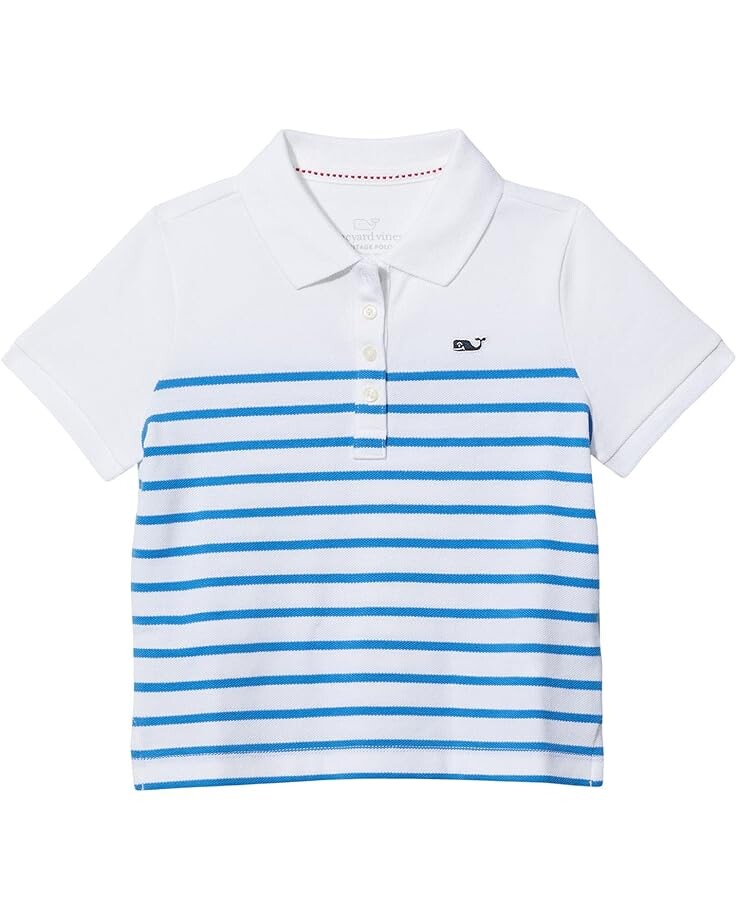 Поло Vineyard Vines Breton Striped Heritage Polo, цвет Bay Stripe/Hull Blue