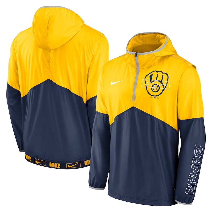 

Толстовка на молнии Nike Milwaukee Brewers, золотой