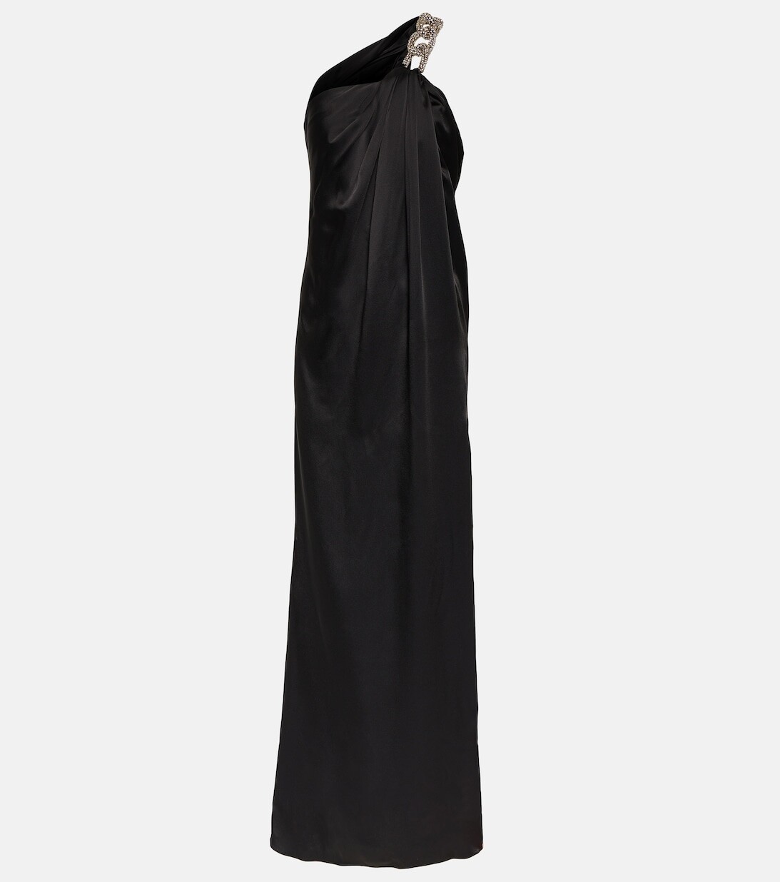 

Декорированное атласное платье Falabella STELLA MCCARTNEY, черный