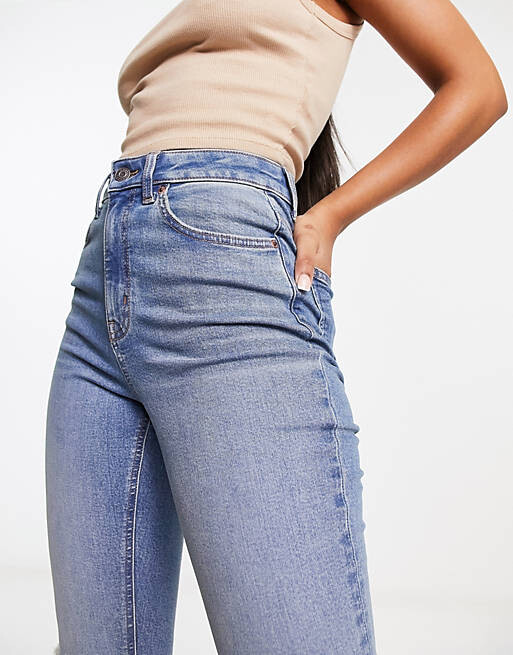 

Синие джинсы скинни ASOS DESIGN с рваными коленями