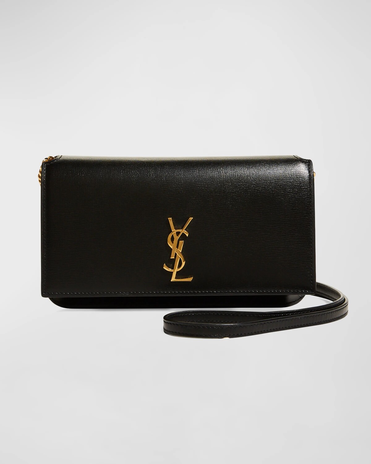 

Кожаная сумка через плечо с монограммой YSL Saint Laurent, цвет Black