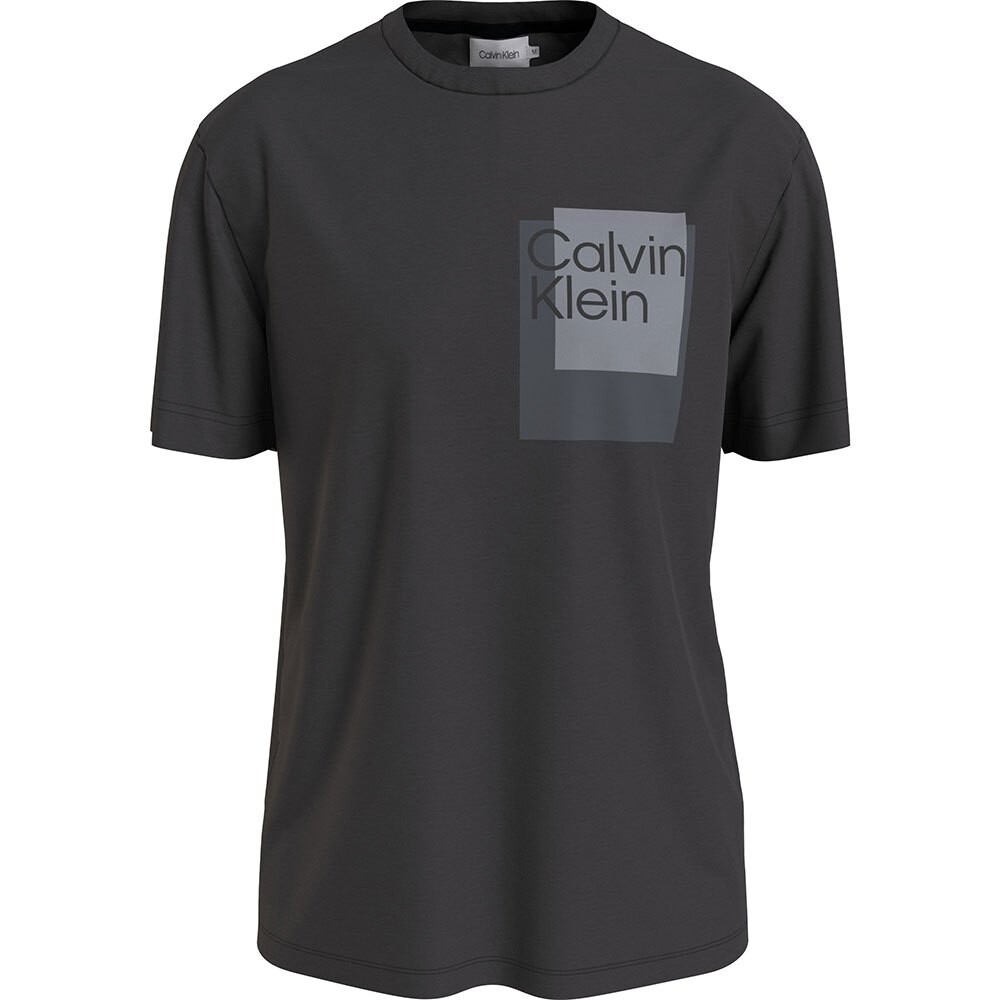 

Футболка с коротким рукавом Calvin Klein Overlay Box Logo, серый