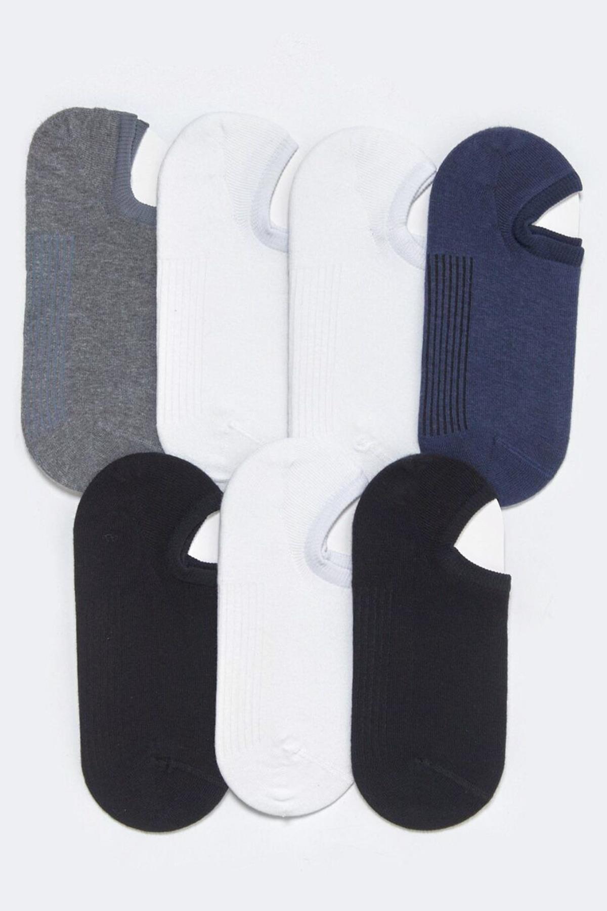 Набор из 7 носков-ботинок унисекс — белый Черный/Белый/Темно-синий/Антрацит Katia&Bony, разноцветный
