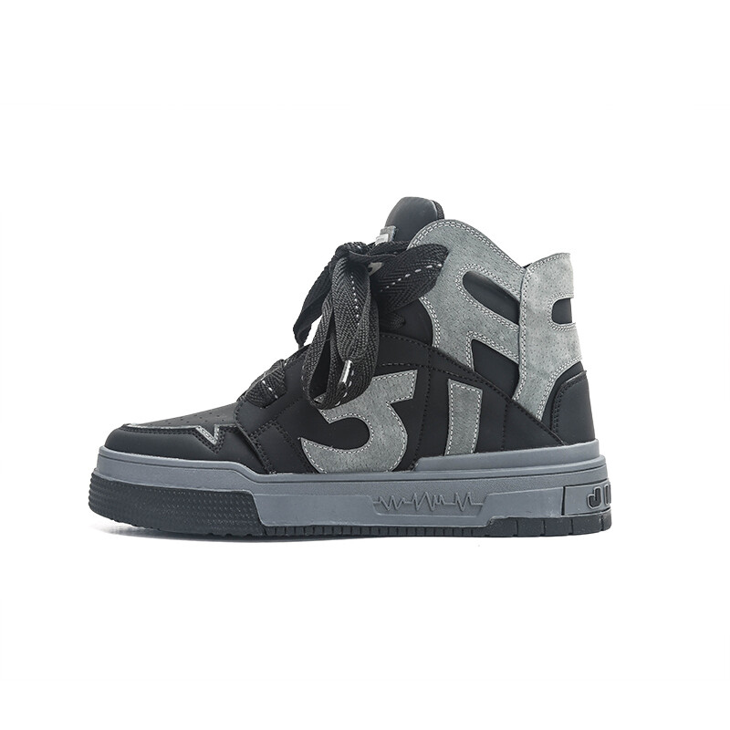 

Кроссовки Jifffly Skateboarding Shoes Unisex High-top Black, черный