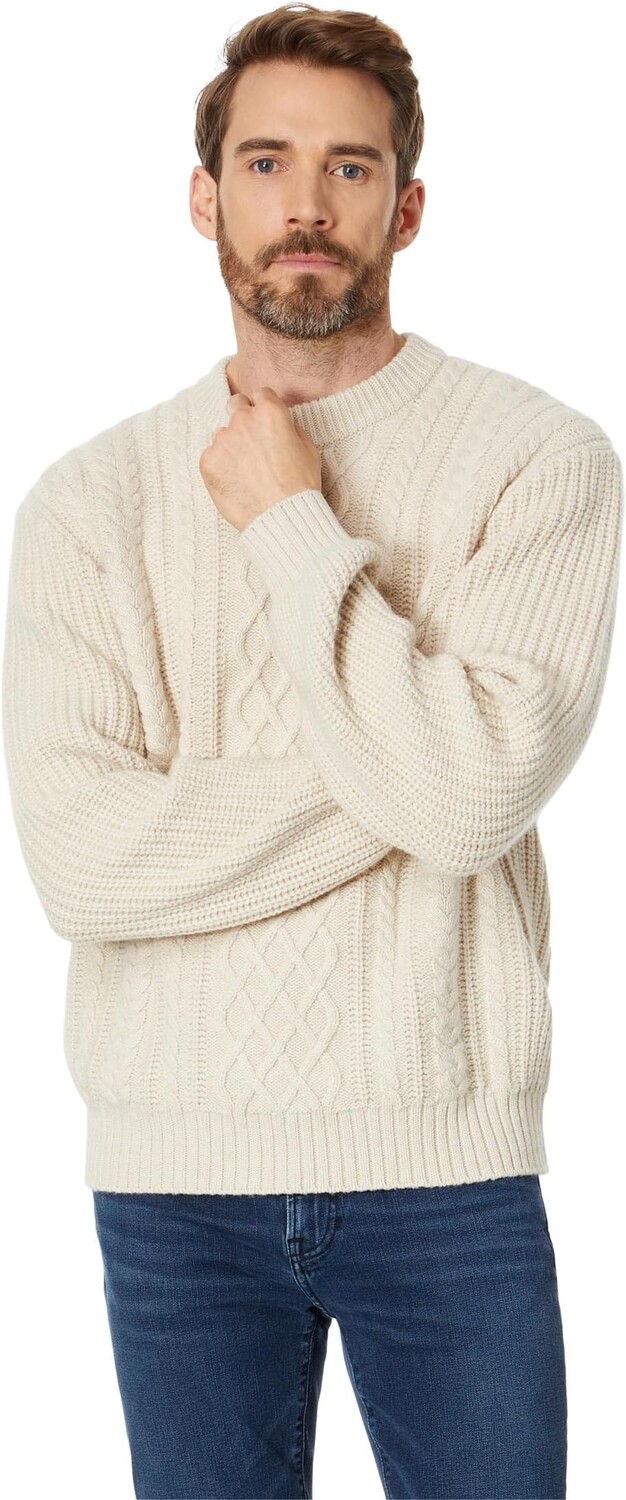 

Свитер с круглым вырезом с косами Madewell, цвет Heather Light Sand