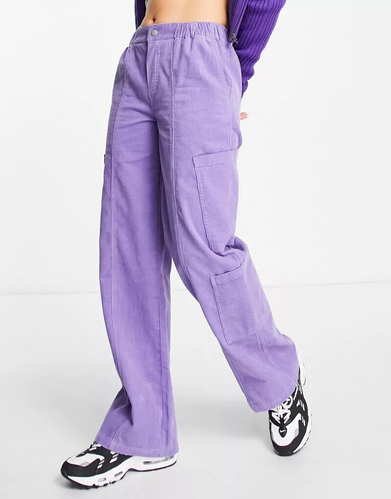 

Фиолетовые вельветовые брюки карго ASOS '00s