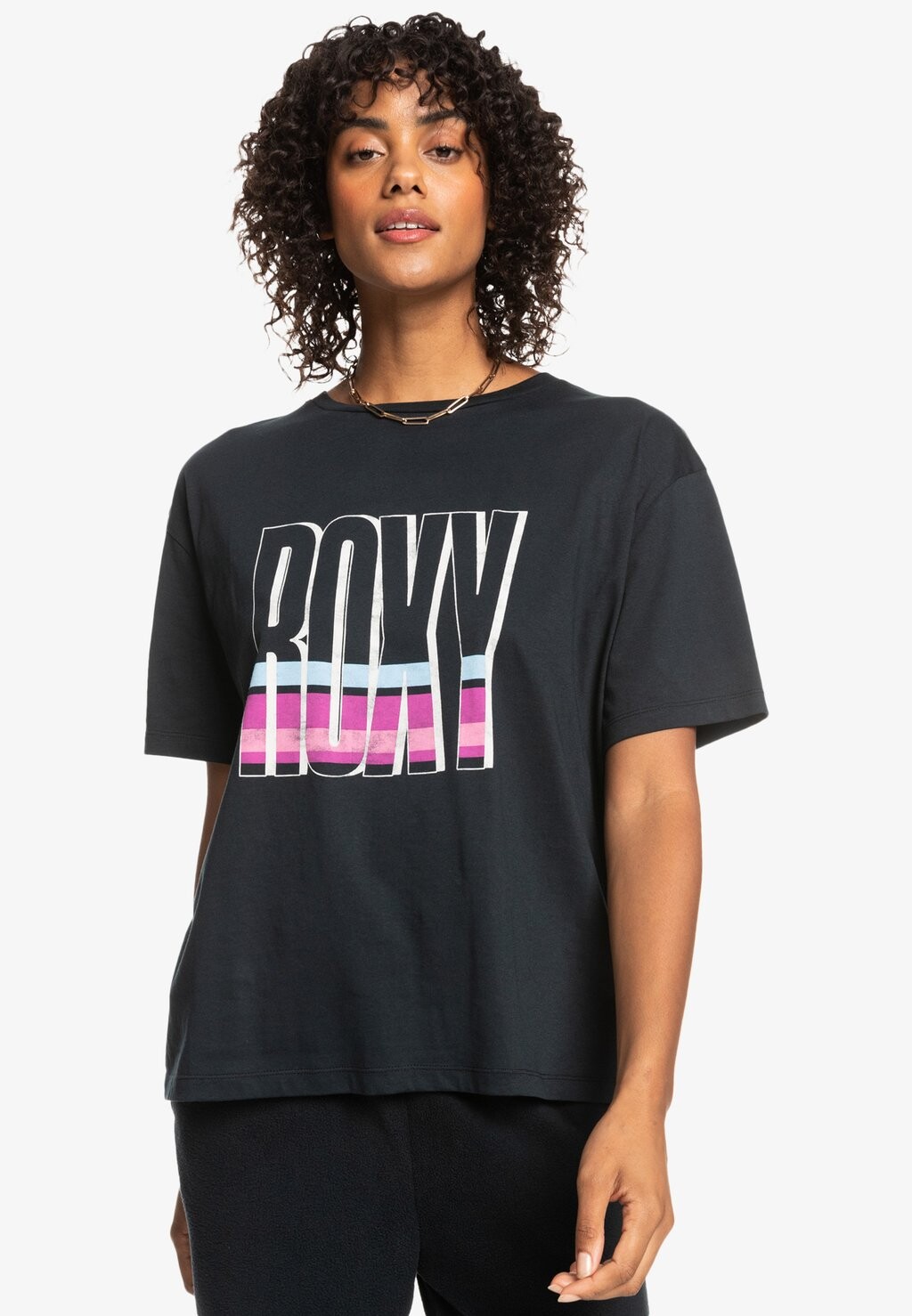 

Футболка с принтом Roxy, черный