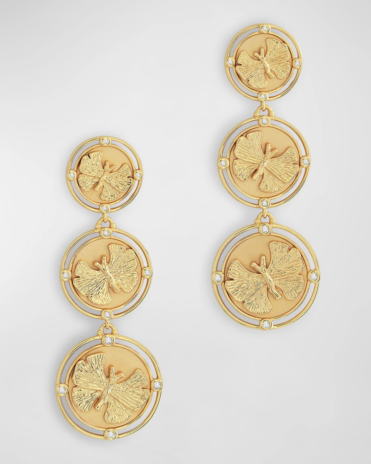 

Серьги-капли «Бабочка-монета» Anabel Aram Jewelry, цвет Gold