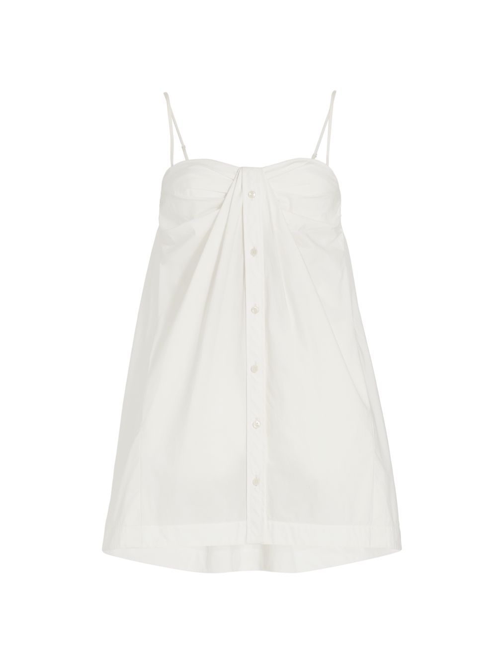 Плиссированное мини-платье-рубашка Kendall SIMKHAI, белый