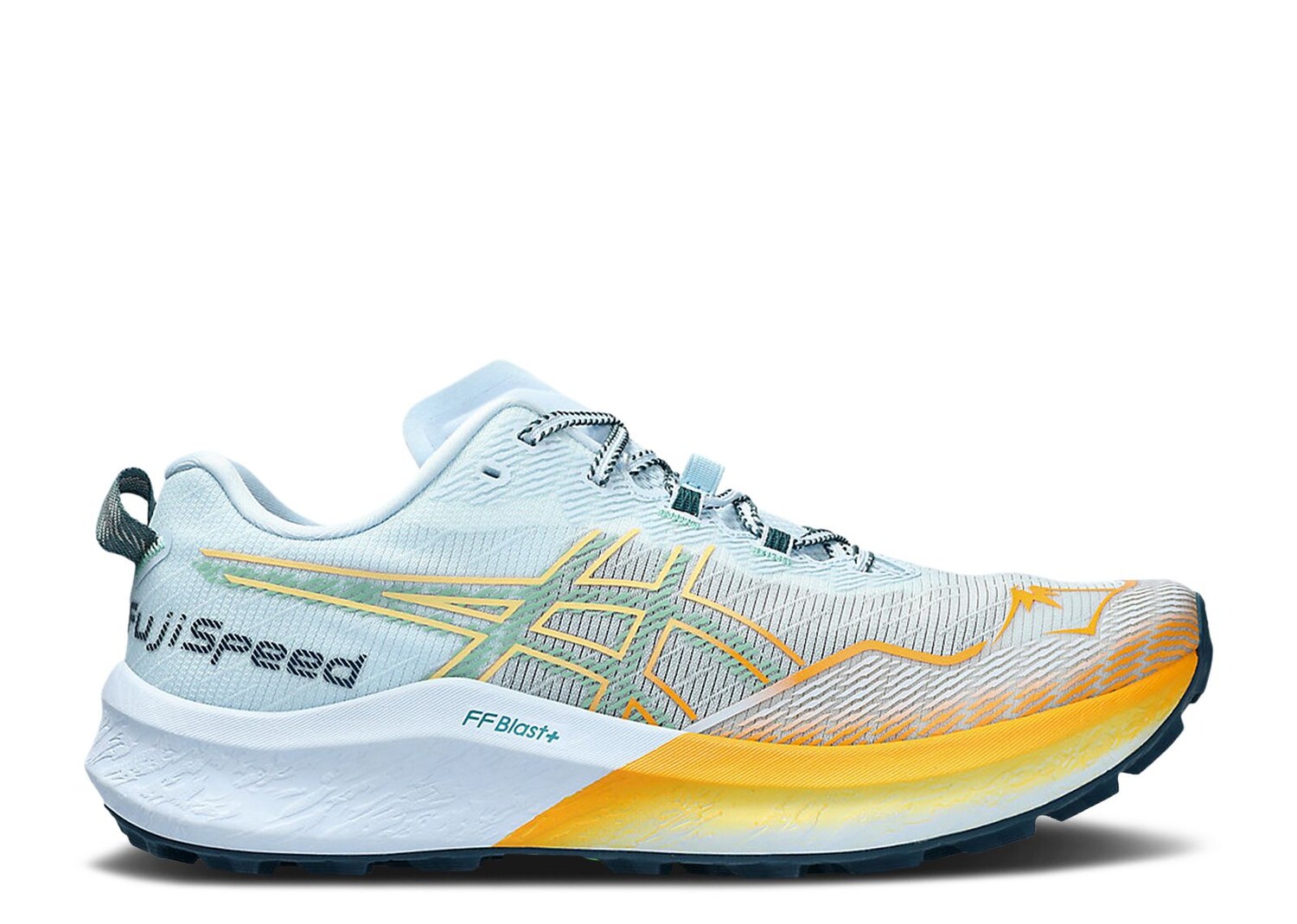

Кроссовки ASICS Fuji Speed 2 'Light Blue Bright Orange', синий, Синий;серый