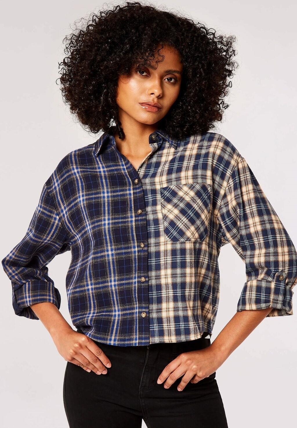 

Рубашка Plaid Apricot, цвет navy