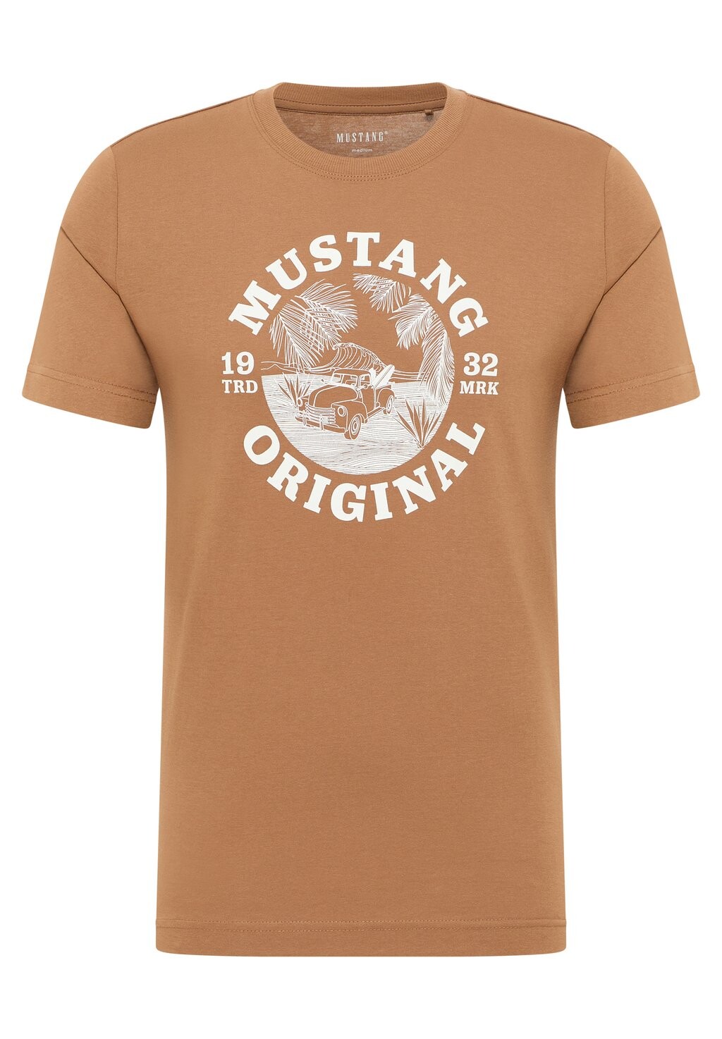 

Футболка с принтом Mustang, коричневый