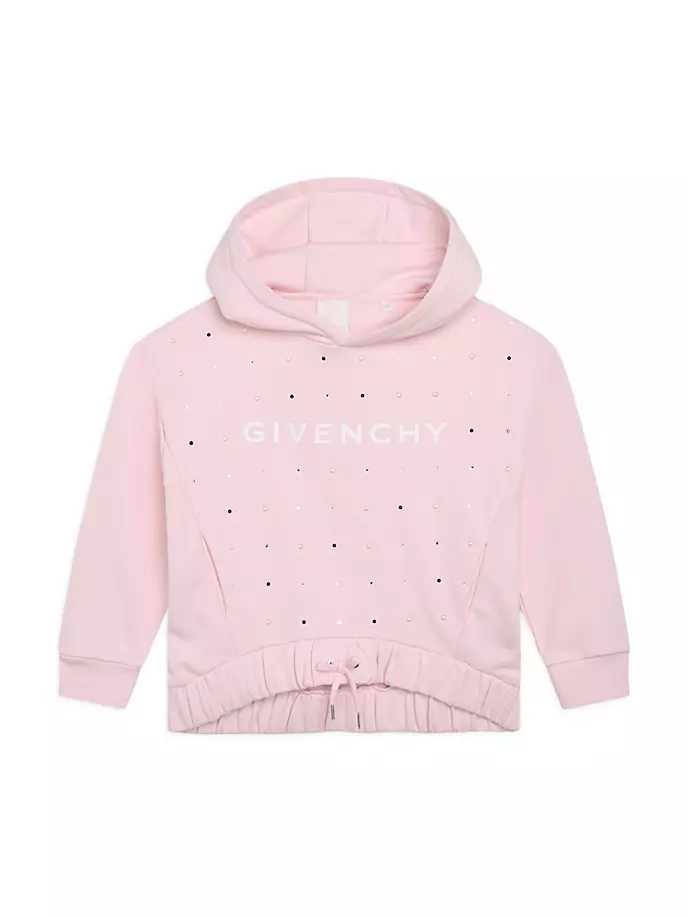 

Толстовка Mini Me с логотипом Little Girl и Girl's и украшением Swarovski Givenchy, цвет marshmallow