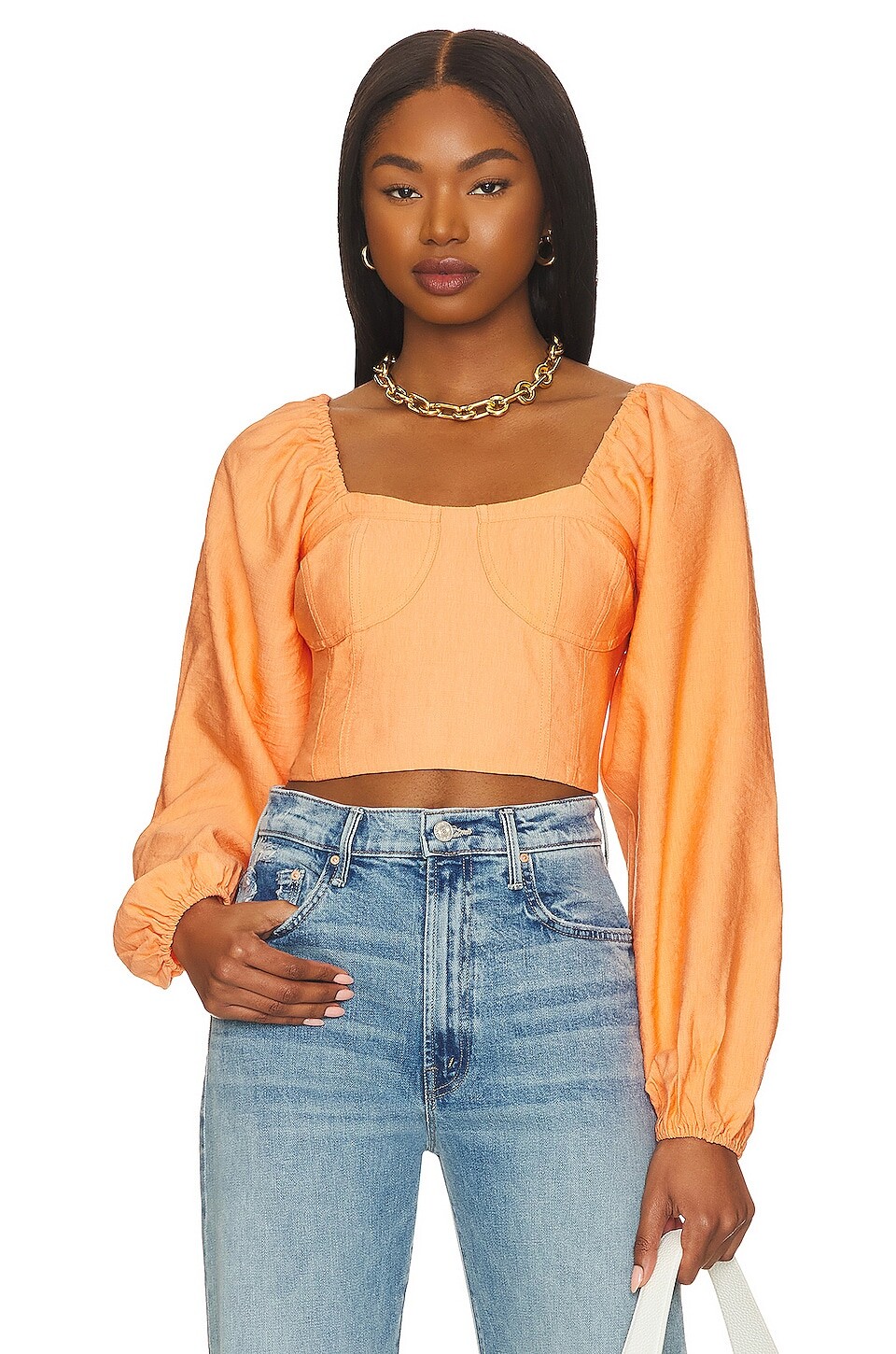 

Топ BCBGeneration Woven Bustier, цвет Cantaloupe
