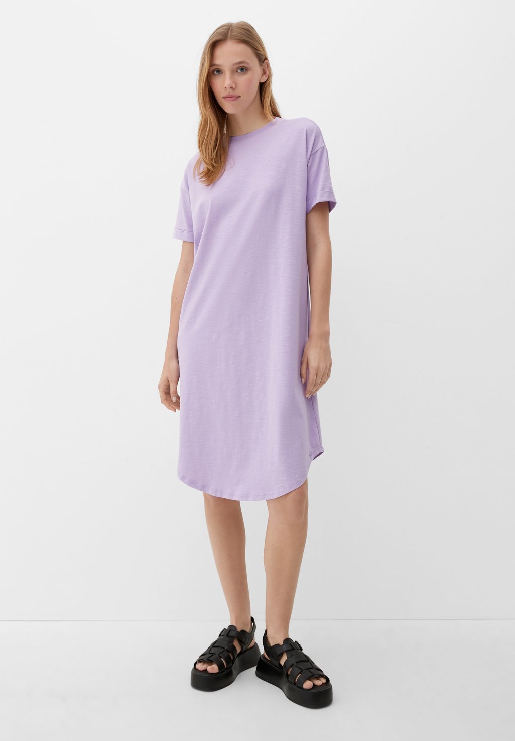 цена Платье из джерси QS by s.Oliver, фиолетовый