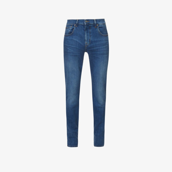 

Джинсы Slimmy Tapered зауженного кроя из эластичного денима 7 For All Mankind, синий