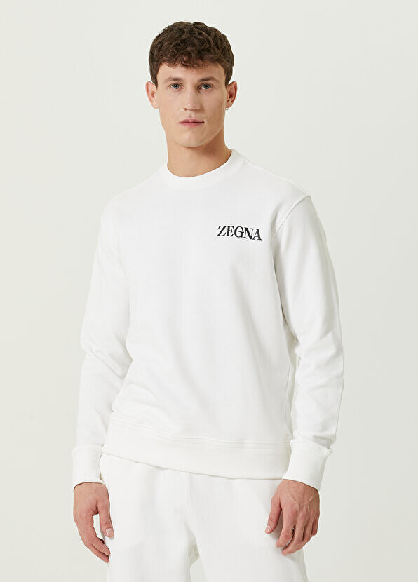 

Белый свитшот с логотипом Zegna