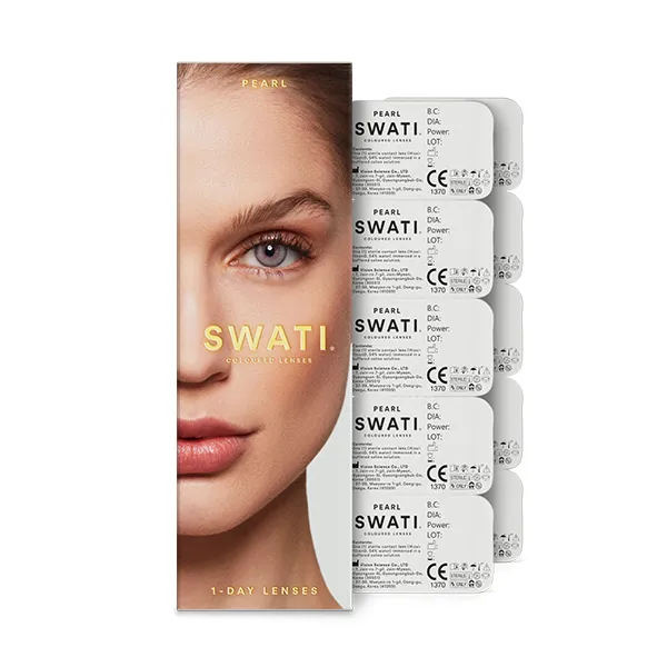 

Цветные контактные линзы 1 день 1-Day Coloured Lenses Swati, цвет pearl