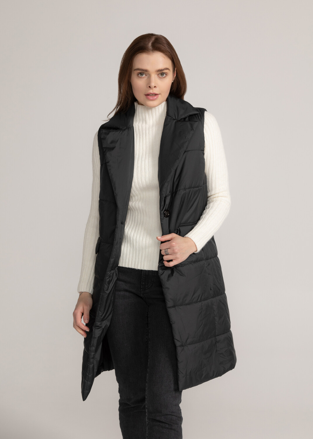 

Кожаная куртка MANISA Damen Zerodownweste, черный