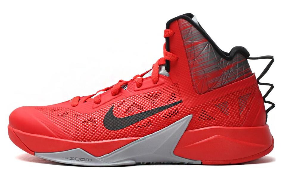 

Баскетбольные кроссовки ZOOM HYPERFUSE мужские высокие красные/черные Nike