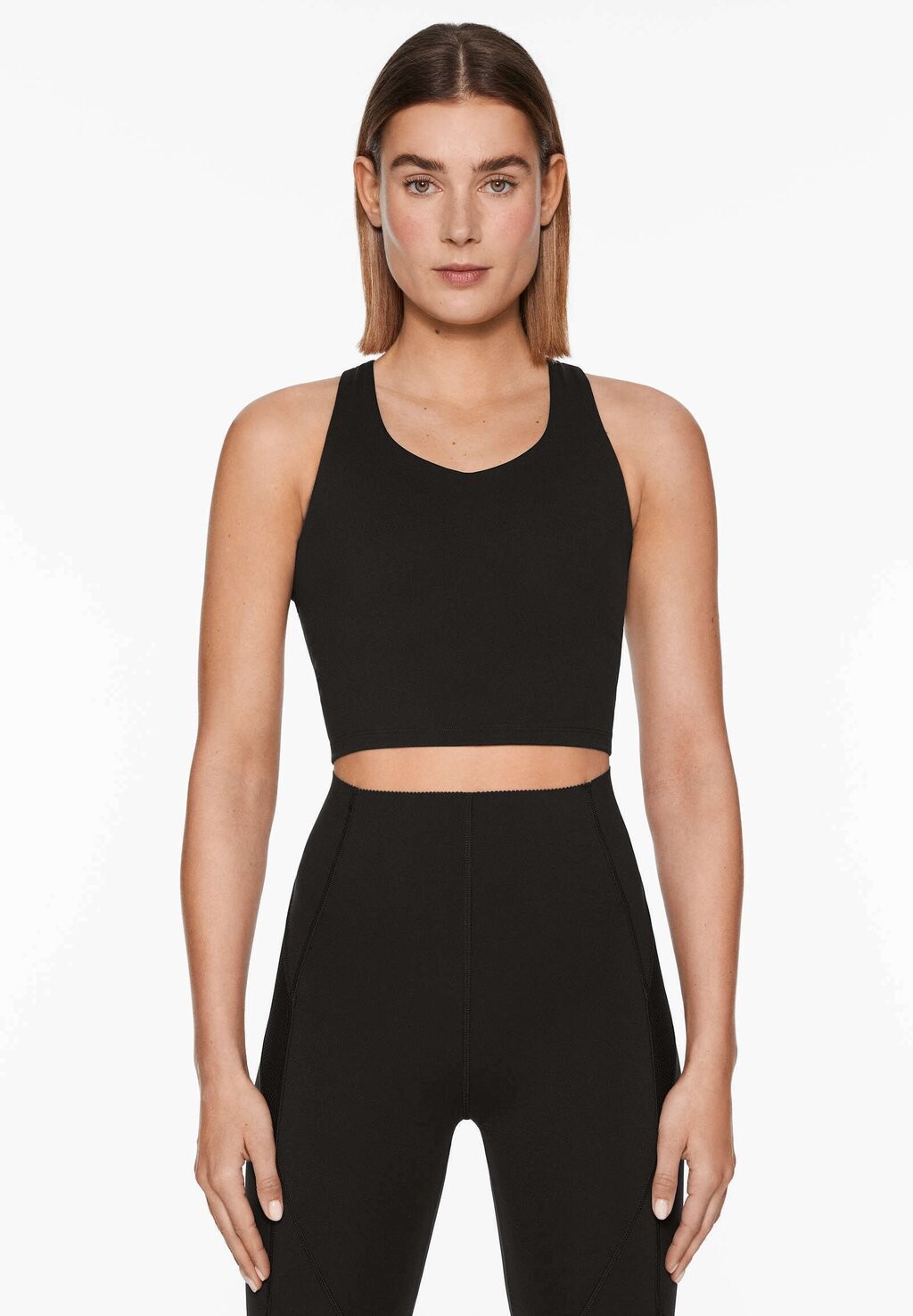 

Топ COMPRESSIVE WITH MESH AND INTEGRATED BRA OYSHO, цвет black