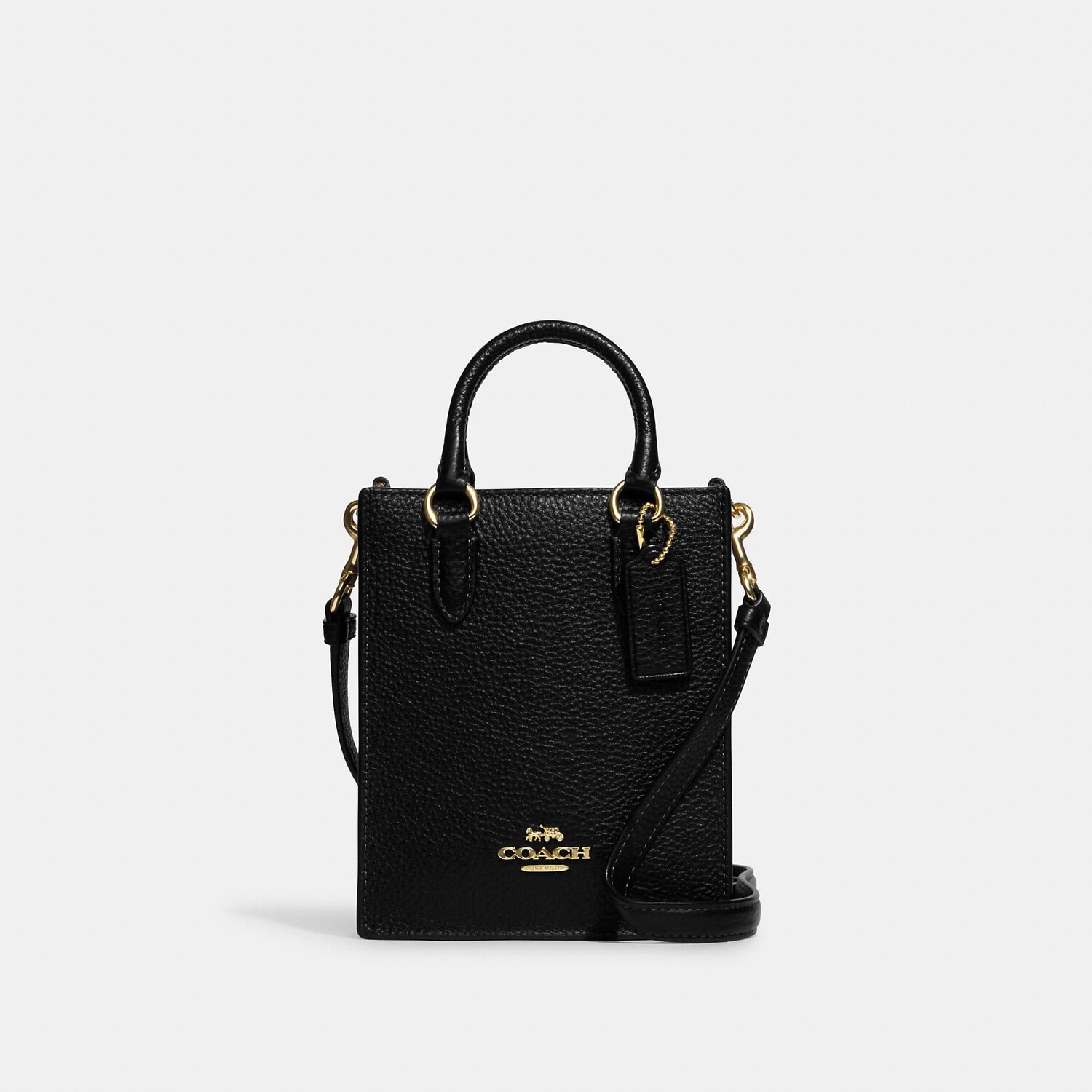 

Миниатюрная сумка-тоут Coach Outlet North South, цвет Gold/Black