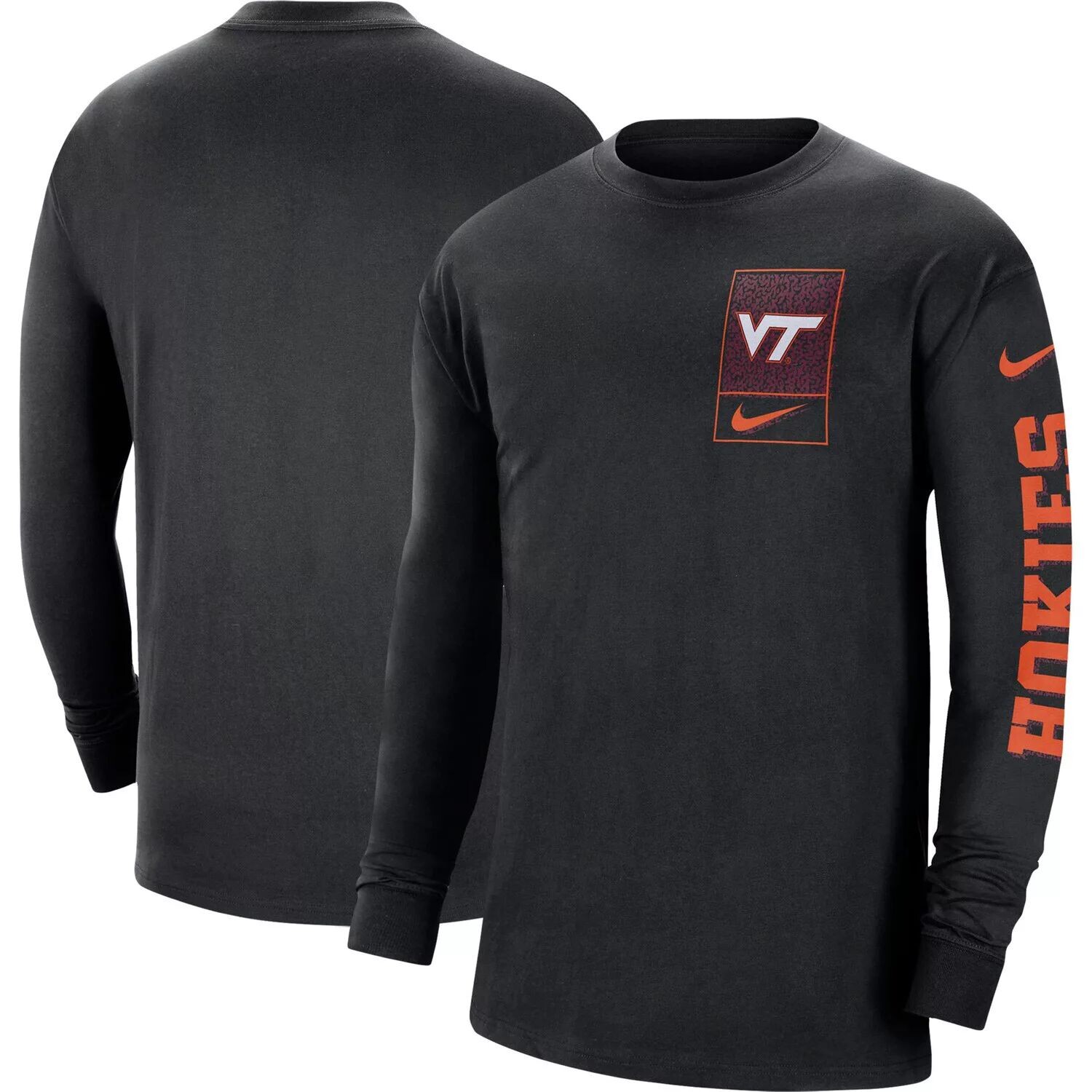 

Мужская черная футболка с длинным рукавом Virginia Tech Hokies Seasonal Max90 2-Hit Nike