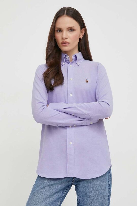 

Хлопчатобумажную рубашку Polo Ralph Lauren, фиолетовый