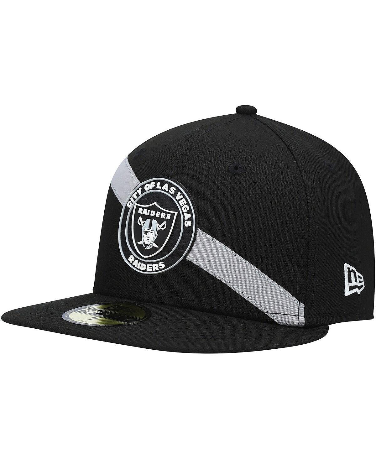 

Мужская черная приталенная кепка Las Vegas Raiders Stripe 59FIFTY New Era