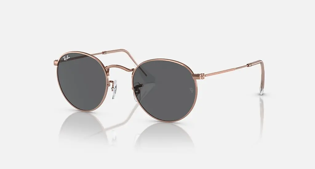 

Солнцезащитные очки Ray-Ban ROUND METAL ROSE GOLD, темно-серый