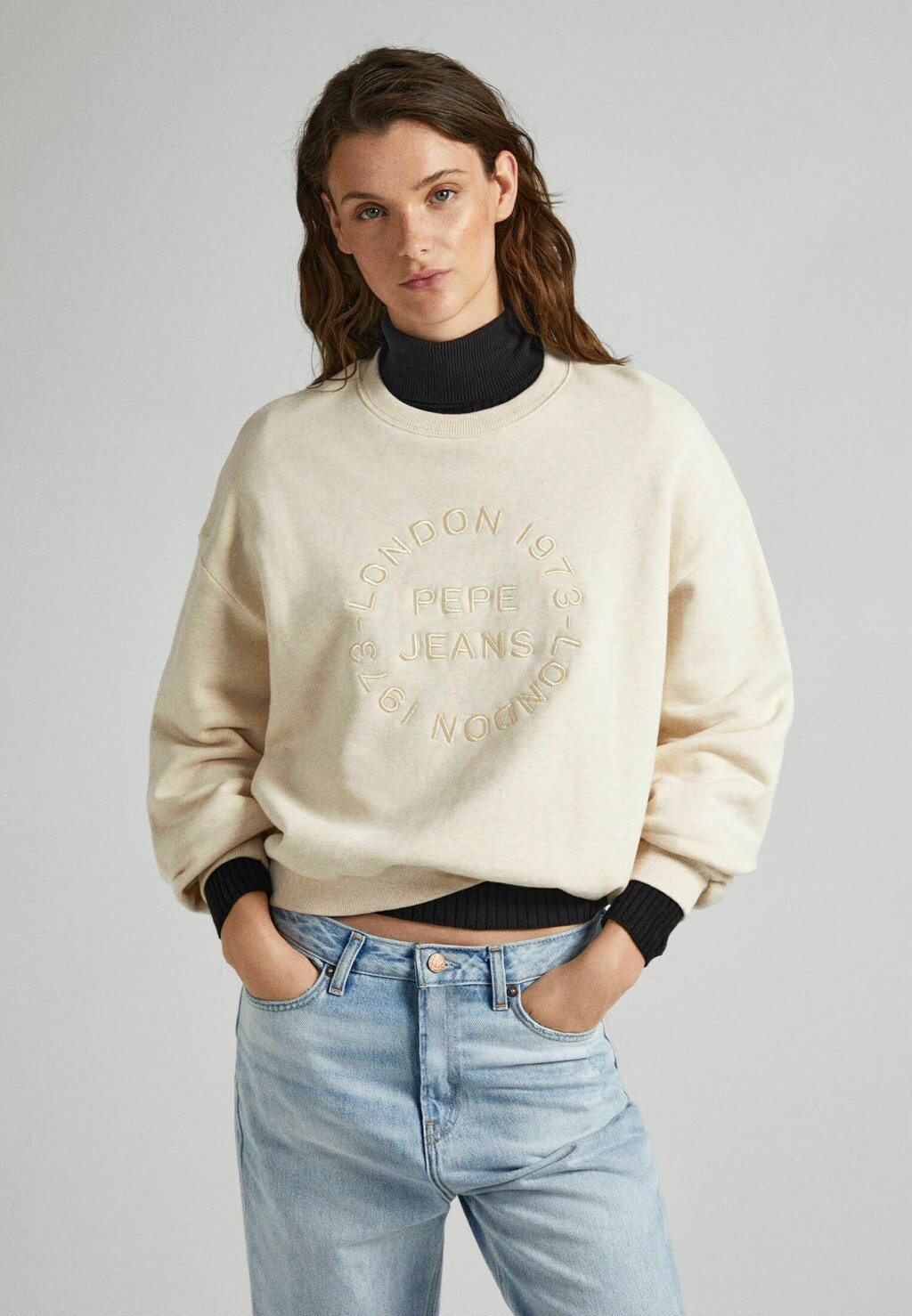 

Толстовка Pepe Jeans Cara, айвори, Серый