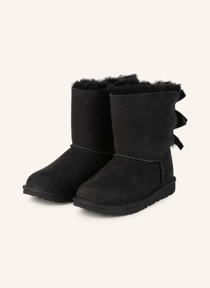 Ботинки bailey bow ii Ugg, черный брелок bernes натуральный мех текстиль подарочная упаковка синий